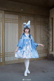 Banquet of the Rabbit Print Wa Lolita Dress Haori