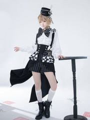 Bunny Theater Black Striped Pattern Ouji Shorts