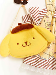 Yellow Pom Pom Purin Print Sweet Lolita Jumper Skirt with Free Bag and Socks