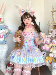 Sugar Magic Circus Sweet Stars and Pompoms Decorated One Piece