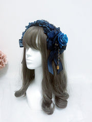 Handamde Gothic Lolita Gorgeous Rose KC / Wristcuffs / Bow Tie