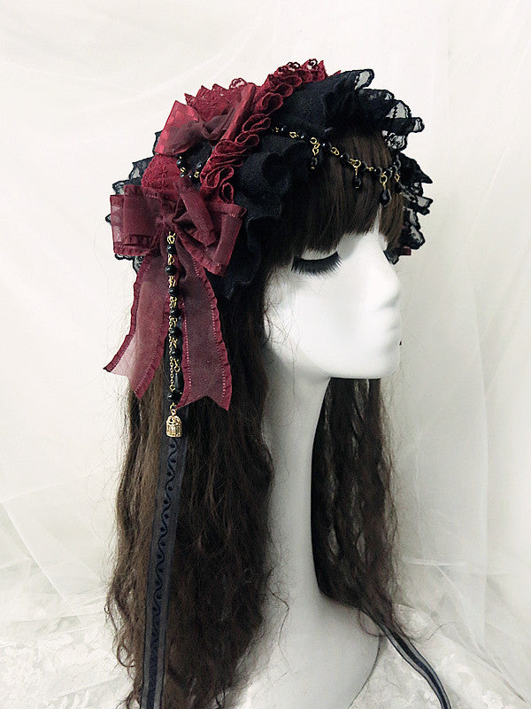 Handmade Gothic Lolita Bead Chain Hairband