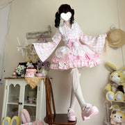 Korean Mushroom Cool{Exclusive}~Original Design Nougat Pastry PuddingLolitaDress Cute Japanese Style Maid Dress Summer