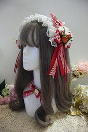 Handmade Sweet Lolita Cute Strawberry Berry Bowknot KC