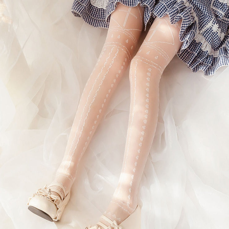 Nun Tears Lolita Overknee Stockings