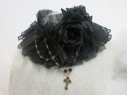 Handmade Gothic Gorgeous Lace Rose Cross Choker