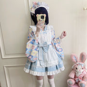 【Zhaohe Sweet Pet】~Original Design of White Sugar GirlLolitaDress Cute Japanese Style Maid Dress Summer