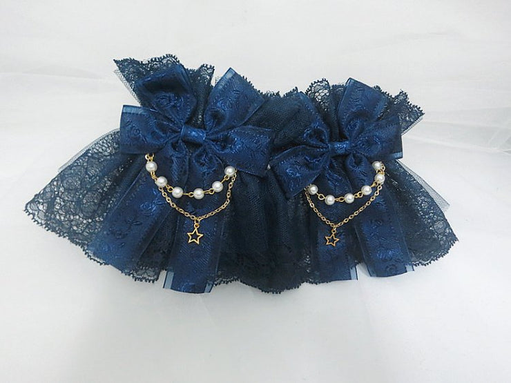 Handamde Gothic Lolita Gorgeous Rose KC / Wristcuffs / Bow Tie