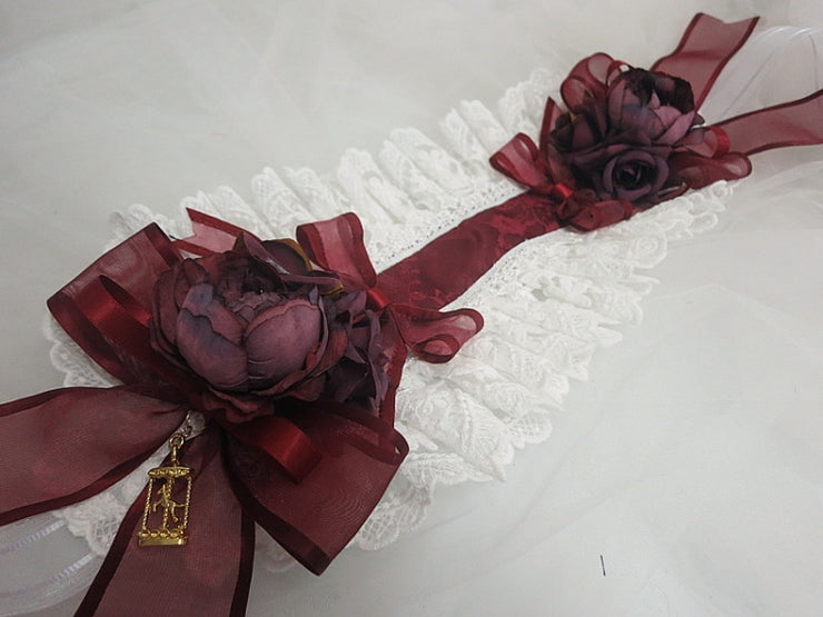 Handmade Gothic Lolita Rose Bowknot Hairband