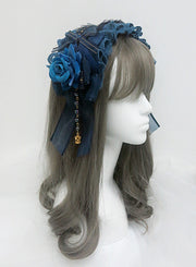 Handamde Gothic Lolita Gorgeous Rose KC / Wristcuffs / Bow Tie