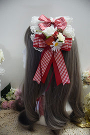 Handmade Sweet Lolita Cute Strawberry Berry Bowknot KC