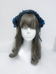 Handamde Gothic Lolita Gorgeous Rose KC / Wristcuffs / Bow Tie