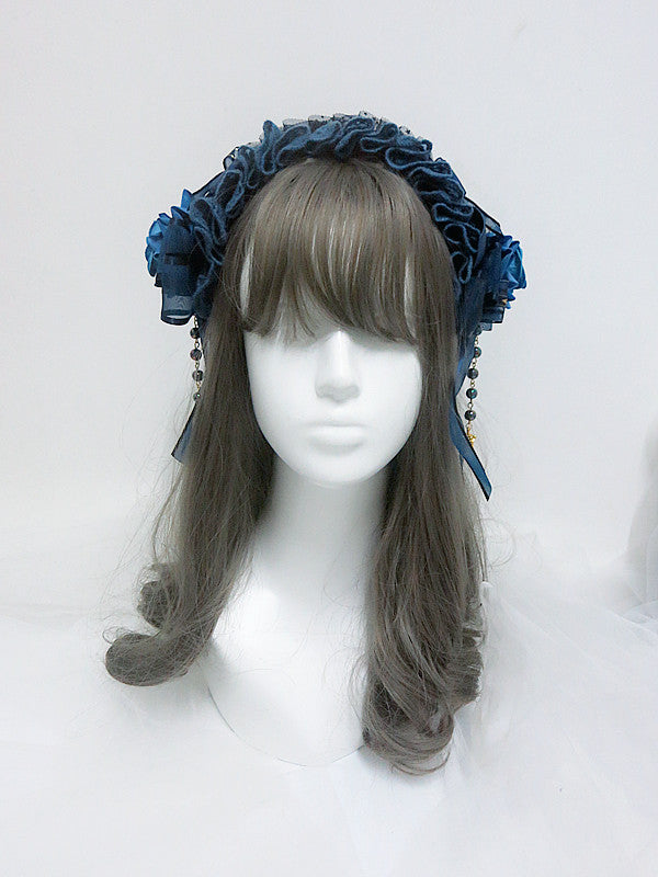 Handamde Gothic Lolita Gorgeous Rose KC / Wristcuffs / Bow Tie