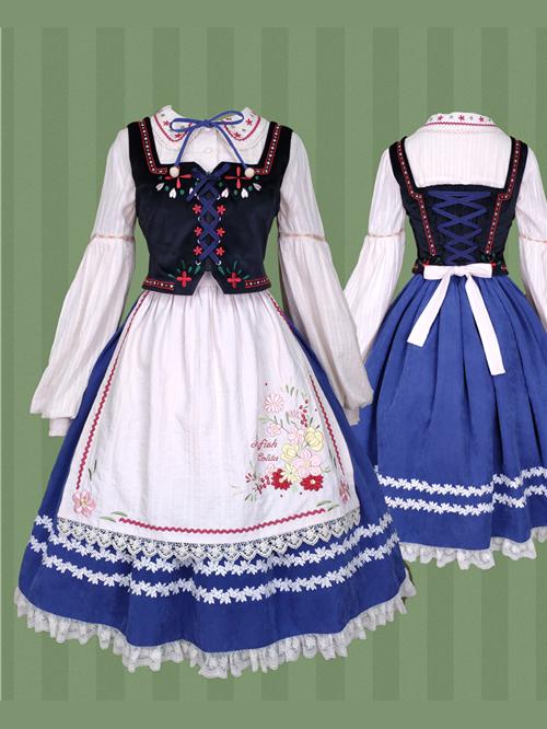 Ranch Maiden Country Lolita Skirt Set SK / Vest