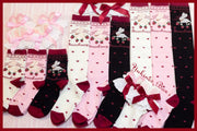 Strawberry Bunny Print Socks/ Over-the-knee Stockings