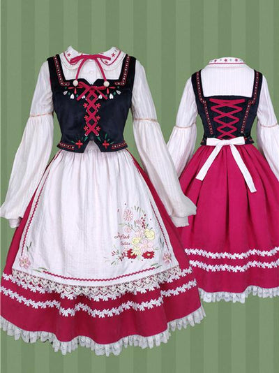 Ranch Maiden Country Lolita Skirt Set SK / Vest