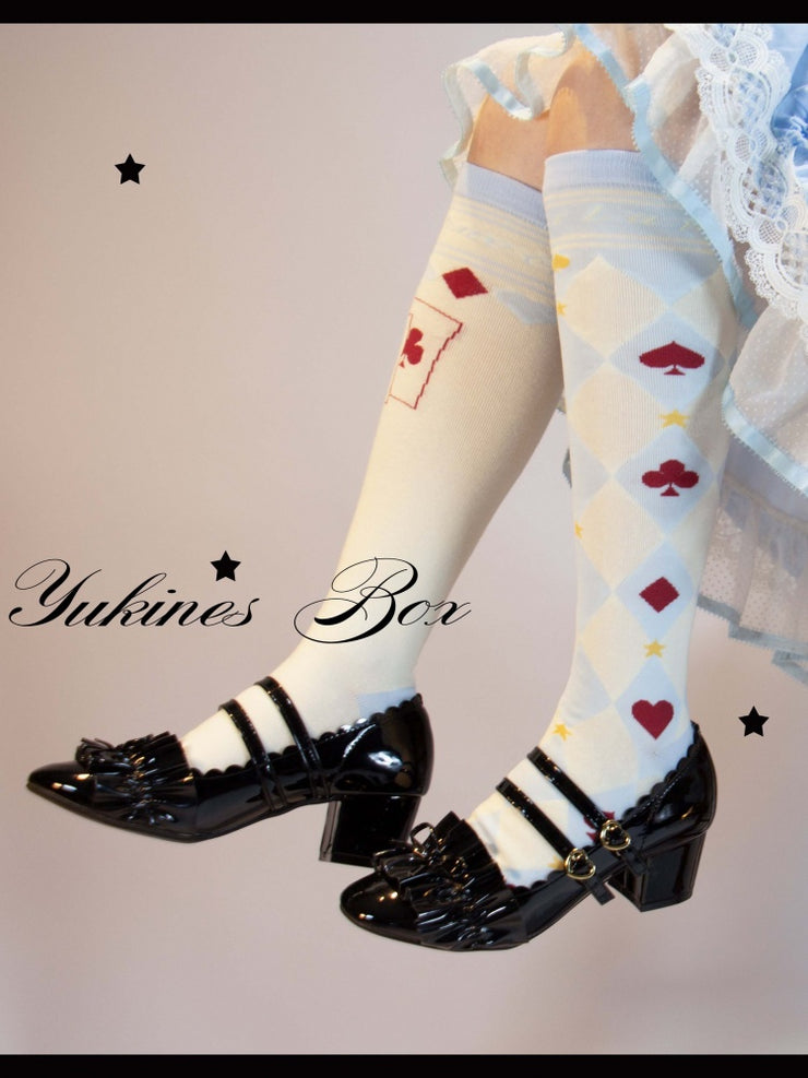 Alice in Wonderland Lolita Asymmetric Stockings