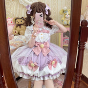 【Little Prayer Star】~Original Design of White Sugar GirlLolitaDress SweetjskSling Bud Dress Summer