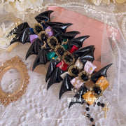 Handmade Halloween Bat Wing Gem Bowknot Lolita Hairclips