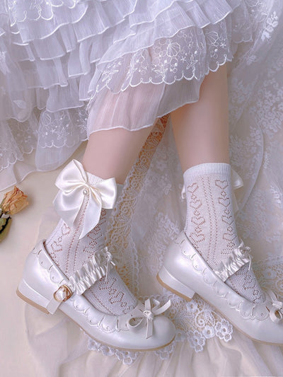 Cute Ribbon Bowknot Cotton Lolita Socks