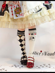 Alice in Wonderland Lolita Asymmetric Stockings