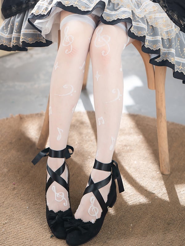 Little Notes Lolita Overknee Stockings