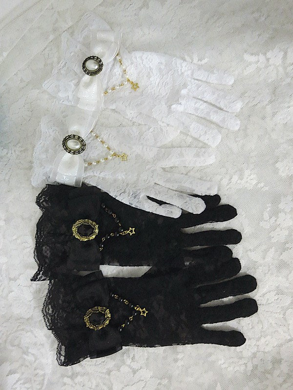 Handmade Elegant Gothic Lolita Hanayome Lace Gloves