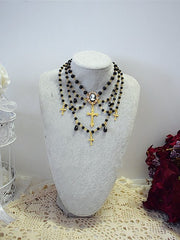 Handmade Gothic Lolita Gorgeous Elegant Cross Necklace