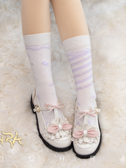 Sweet Whimsical World Sweet Socks with Detachable Lace Cuff