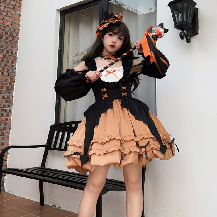 【Starry Night Witch】~Original Design of White Sugar GirlLolitaDress HalloweenjskSling Dress Autumn