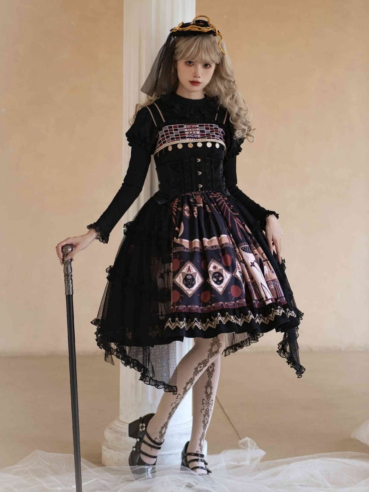 Black Corset Belt with Tulle Skirt