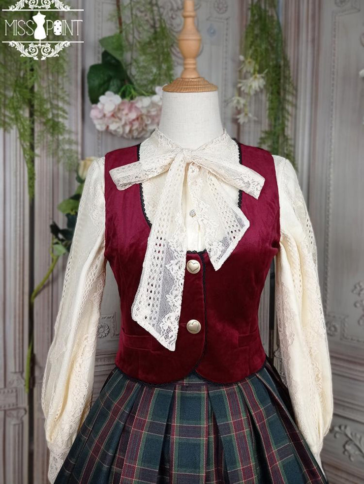 Ode To Joy Velvet Vintage Lace-up Vest Custom Size Available