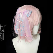 Shiny Blue and Pink Lolita Hairclip