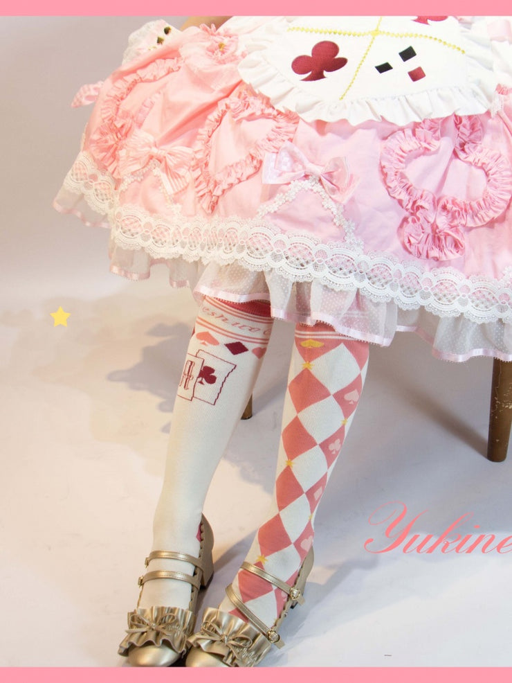 Alice in Wonderland Lolita Asymmetric Stockings