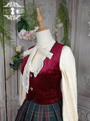 Ode To Joy Velvet Vintage Lace-up Vest Custom Size Available