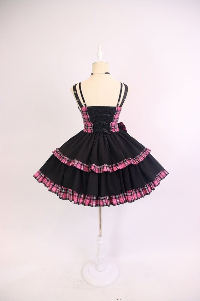 Punk Plaid Idol Jumper Skirt