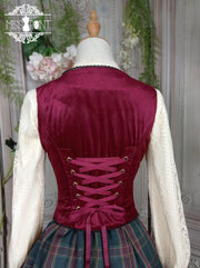 Ode To Joy Velvet Vintage Lace-up Vest Custom Size Available
