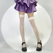 Polka Dot Heart Pattern Overknee Lolita Stockings