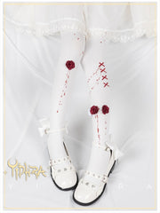 Corpse Bride Halloween Rose Lolita Tights