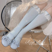 Victoria Colorful Lace Flounce Lolita Stockings