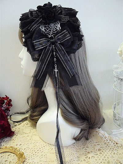 Handmade Gothic Lolita Gorgeous Bowknot Ribbon Hairband