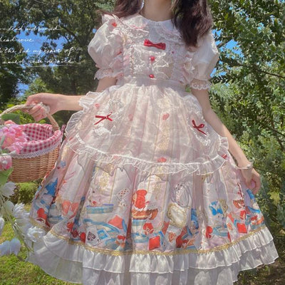 White Sugar Girl{Spot Goods}~Factory Original DesignLolitaDress Alice Afternoon Tea SlingjskDress