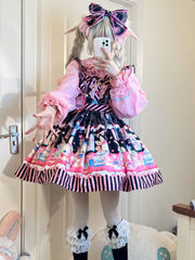 【Rabbit Dessert Chef】~Original Design of White Sugar GirllolitaDress SweetjskSuspender Dress