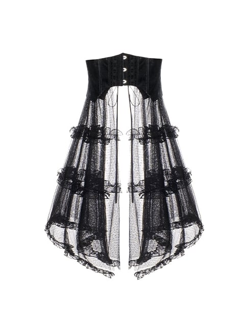 Black Corset Belt with Tulle Skirt