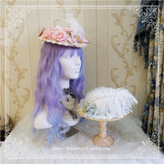 Gorgeous Feather Flowers Bowknots Decorated Handmade Hat