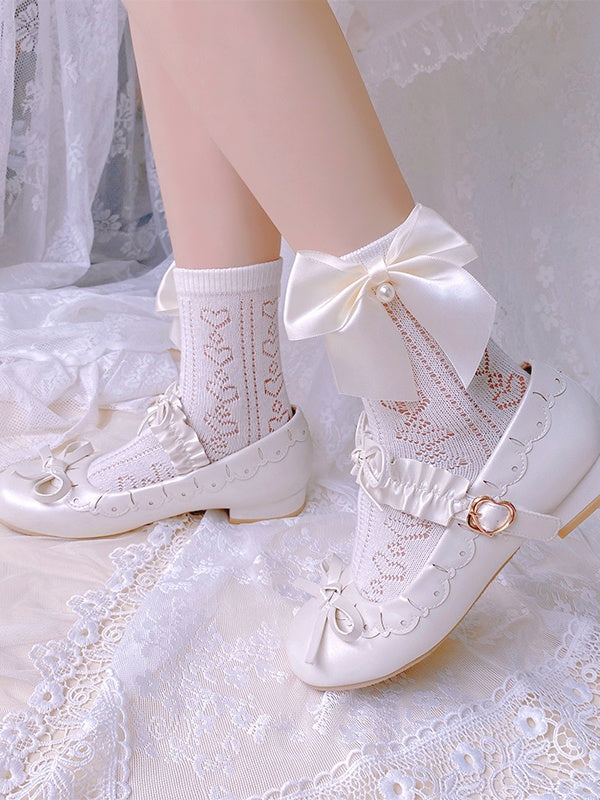 Cute Ribbon Bowknot Cotton Lolita Socks