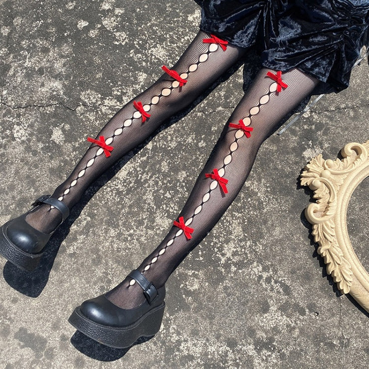 Cutout front Bowknots Lolita Tights