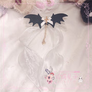 Bat Bowknot Handmade Halloween Hairclip or Brooch