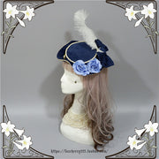 Classical Pastoral Feather Flower Decorated Handmade Hat