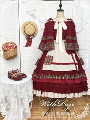 Little Red Riding Hood Long Sleeves One Piece